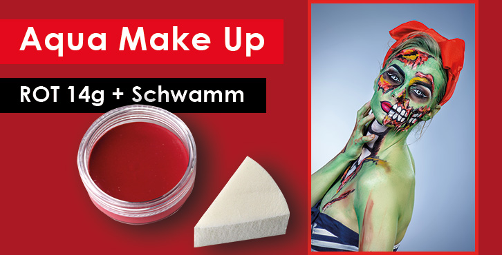 Premium-Aqua-Make-Up-Rot-14g-mit-passenden-Schwamm
